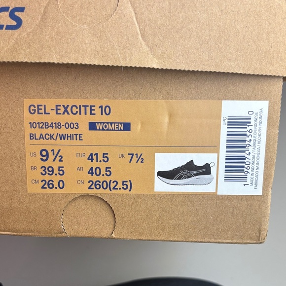 Asics Black and White Athletic Sneakers - Picture 6 of 10